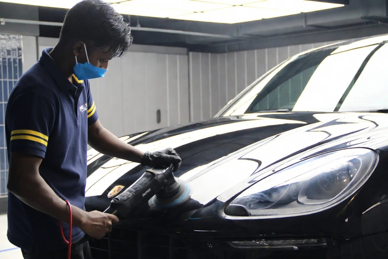 Pulido profesional de coche